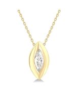 Cinder Haven Marquise Shape Bezel Set Diamond Pendant