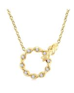 Vesper  Circle Interlock Petite Diamond Fashion Pendant