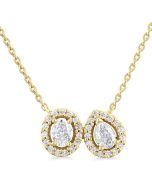 Toi Et Moi Halo Diamond Pendant