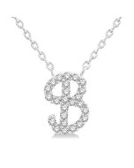 Heritage Sundew Script 'B' Initial Diamond Pendant