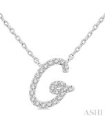 Brisa Whisper Script 'G' Initial Diamond Pendant