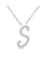 Wynn Waverly Script 'S' Initial Diamond Pendant