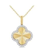 Harbor Nyx Clover Fluted Diamond Fashion Pendant