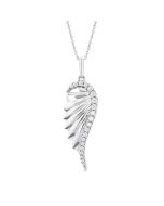 Calypso Orchid Angel Wings Fluted Diamond Fashion Pendant