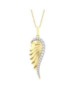 Aster Ulyssa Angel Wings Fluted Diamond Fashion Pendant
