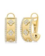 Clover Diamond Fashion Hoop Earrings