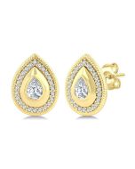 Pear Shape Art Deco Diamond Fashion Earrings