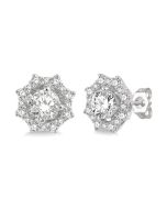 RaCel 14K White Gold Diamond Fashion Earrings