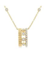 Bezel Layered Diamond Fashion Pendant