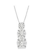 Frost Quorra Round Shape Past Present & Future Shine Bright Essential Diamond Pendant
