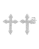 SolVelTh SolNoAe 14K White Gold Diamond Fashion Earrings