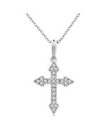 Zinnia Nettle Cross Petite Diamond Fashion Pendant