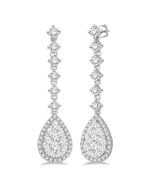 ValValCel 14K White Gold Diamond Halo Earrings