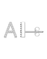 CaLuxEl 14K White Gold Diamond Earrings