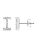 LysLoAe OraValZen 14K White Gold Diamond Earrings