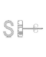 ElOnLin 14K White Gold Diamond Earrings