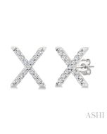 CaVelXe XeIsCel PhoIsVal 14K White Gold Diamond Earrings