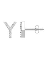 LinAeLux 14K White Gold Diamond Earrings
