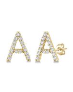 ElIsNo 14K White Gold Diamond Earrings