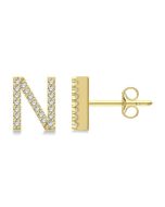 CaCaSol 14K White Gold Diamond Earrings