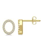 IsVerLin 14K White Gold Diamond Earrings