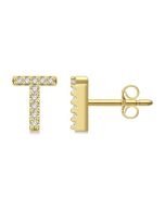 VioLoLux 14K White Gold Diamond Earrings