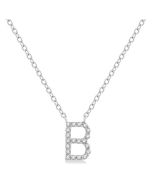 Tempest Seraph Block 'B' Initial Diamond Pendant