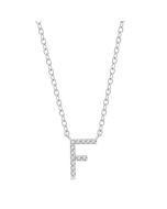 Ember Bramble Block 'F' Initial Diamond Pendant