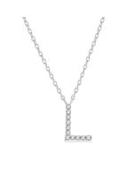 Couture Xanthe Block 'L' Initial Diamond Pendant