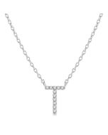 Clover Thalia Block 'T' Initial Diamond Pendant