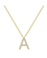 Paragon Block 'A' Initial Diamond Pendant