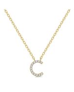 Sundew Isolde Block 'C' Initial Diamond Pendant