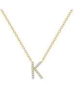 Nocturne Vale Block 'K' Initial Diamond Pendant