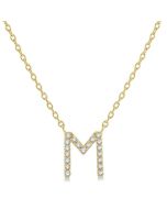 Tivoli Frost Block 'M' Initial Diamond Pendant
