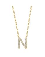 Noblesse Celestia Block 'N' Initial Diamond Pendant