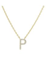 Wren Fen Block 'P' Initial Diamond Pendant