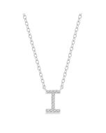 Sabine Victoire Block 'I' Initial Diamond Pendant