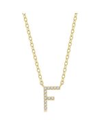 Élan Wisteria Block 'F' Initial Diamond Pendant