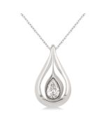 Xanthe Ember Pear Shape Diamond Fashion Pendant