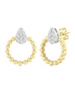 Bead Pear Shape Shine Bright Diamond Fashion Earrings