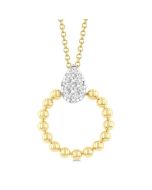 Bead Pear Shape Shine Bright Diamond Pendant