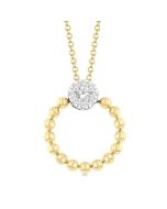 Bead Round Shape Shine Bright Diamond Pendant