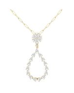 Yvette Clover Pear Shape Diamond Fashion Pendant