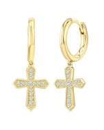 VerOnDor 14K White Gold Diamond Fashion Earrings