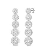 Shine Bright LoCaAe 14K White Gold Diamond Cluster Earrings