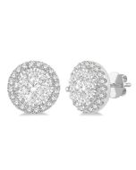 Shine Bright IsOra DorVal VerVerCa 14K White Gold Diamond Pave Earrings