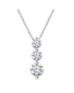 Oleander Aster 3 Stone Diamond Fashion Pendant