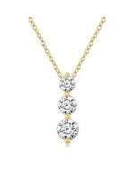 Kaia Celestia 3 Stone Diamond Fashion Pendant