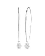 IsLoOra 14K White Gold Diamond Earrings