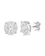 Shine Bright MirValIs 14K White Gold Diamond Earrings